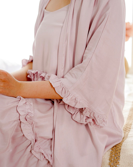 Kimono Set in Rose Dust Glow